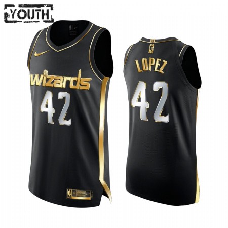 Maglia NBA Washington Wizards Robin Lopez 42 2020-21 Nero Golden Edition Swingman - Bambino